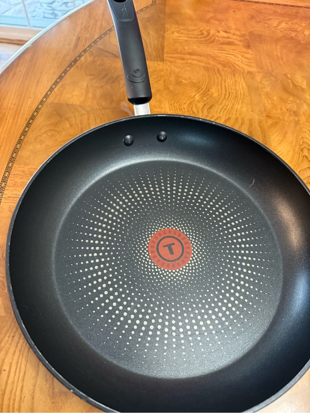 Tfal Black Nonstick Frying Pan with Heat Indicator
